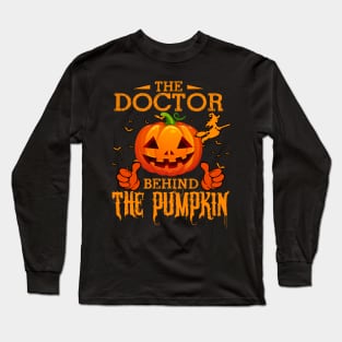 Mens The CHEF Behind The Pumpkin T shirt Funny Halloween T Shirt_DOCTOR Long Sleeve T-Shirt